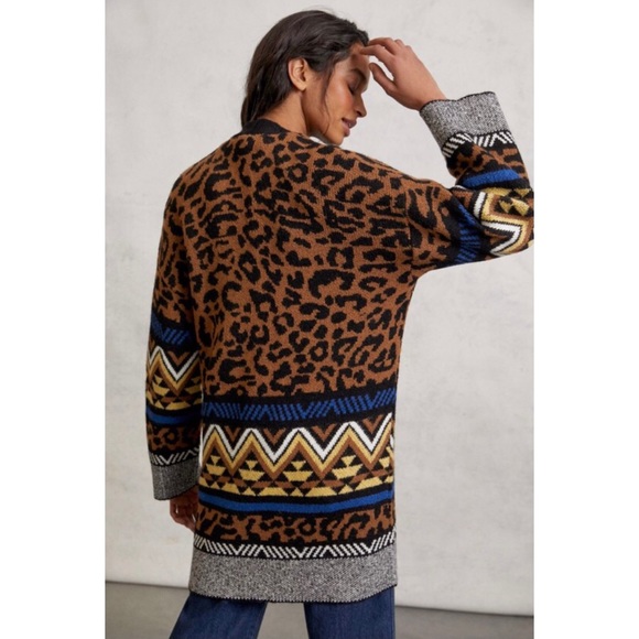 NWT ANTHROPOLOGIE MARSEILLE LEOPARD CARDIGAN - Picture 6 of 9